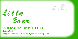 lilla boer business card